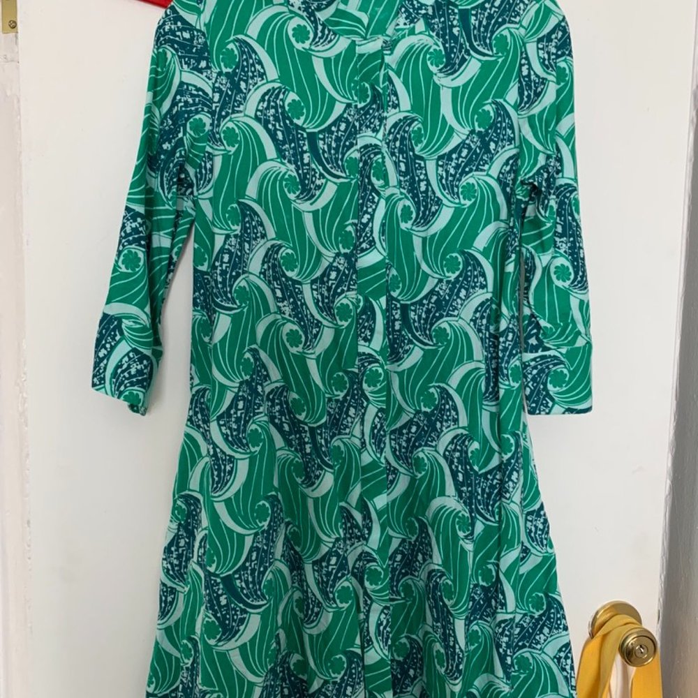 Blue and green 100% cotton Zuri dress size XS